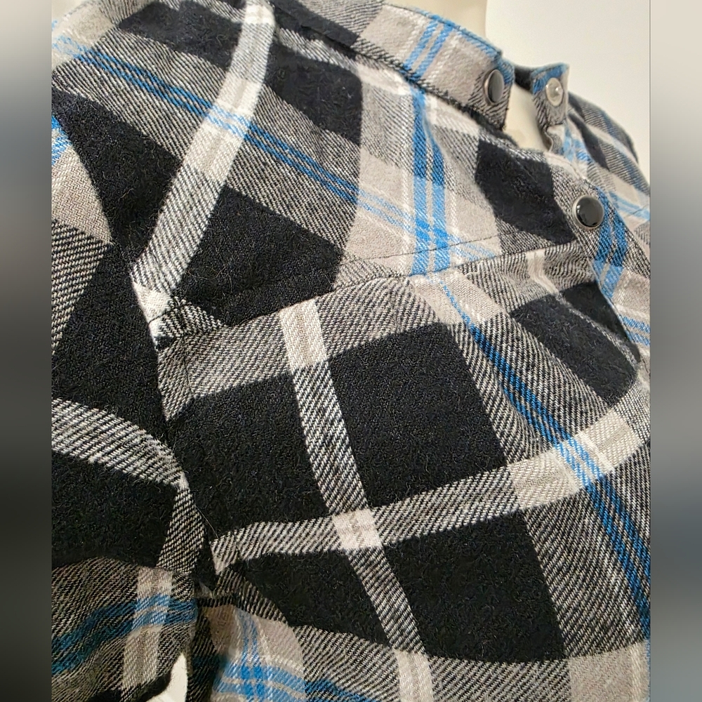 ICHI Flannel Plaid Shirt Dress XS - Picture 12 of 15